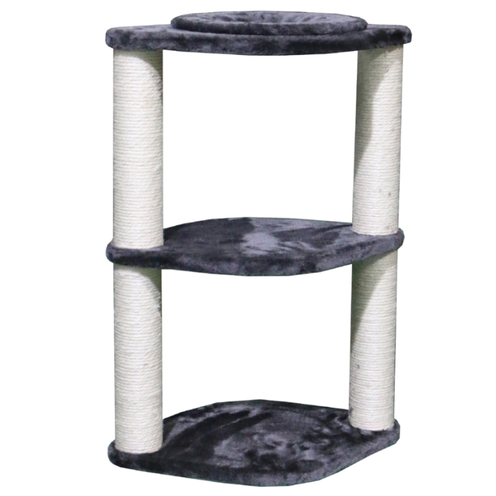 фото Когтеточка-лежак для кошек pet choice, серый, 46х30х65 см