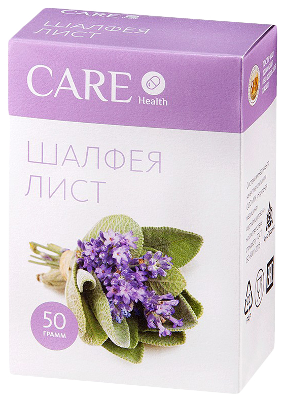 

Шалфей листья Care Health коробка 50 г, Шалфей