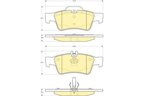 

Комплект тормозных колодок Girling 6115462