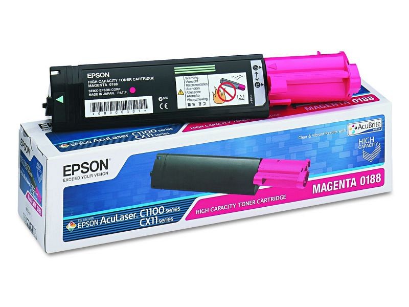 

Картридж для лазерного принтера Epson C13S050188, пурпурный, оригинал, C13S050188