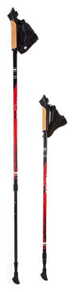 фото Палки для скандинавской ходьбы finpole alpina, красный, 83-135 см