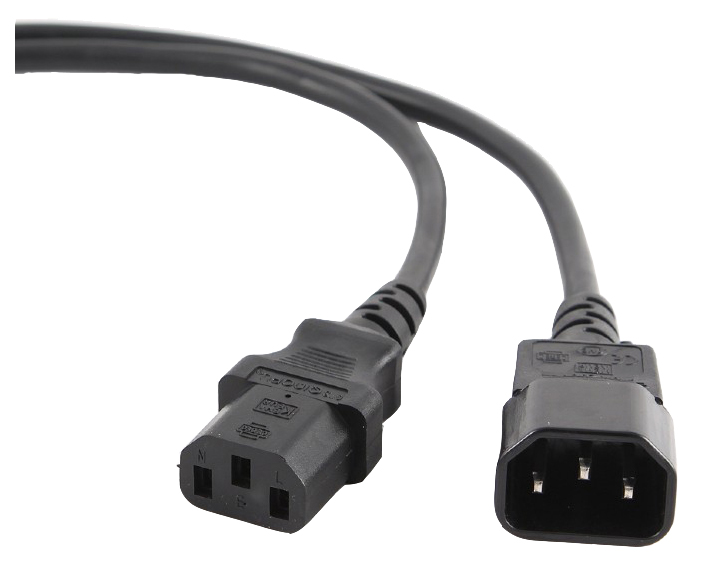 фото Кабель cablexpert iec 320 c13-iec 320 c14, m-f 3м black (pc-189-vde-3m)