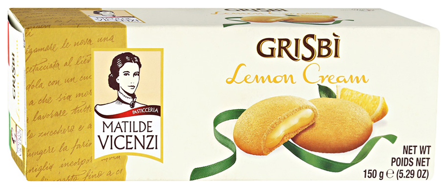 фото Печенье grisbi с начинкой из лимонного крема 150 г
