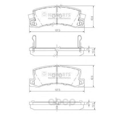 Тормозные колодки NIPPARTS J3612013