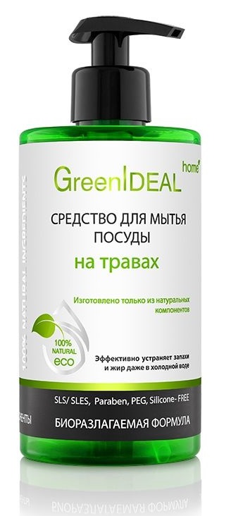 

Средство для посуды GreenIdeal на травах