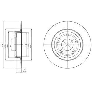 

Тормозной диск DELPHI BG4534C