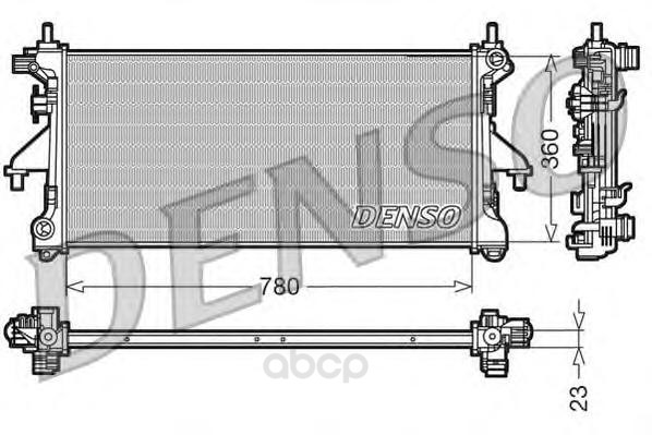 

Радиатор охлаждения двигателя Denso DRM21100