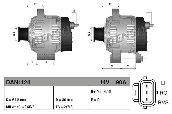 

Генератор DENSO DAN1124