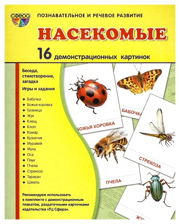 фото Демонстрационные картинки цветкова т. в., шорыгина т. а. сфера тц насекомые