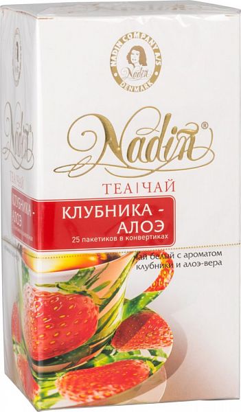 

Чай белый Nadin с ароматом клубники и алоэ-вера 25 пакетиков