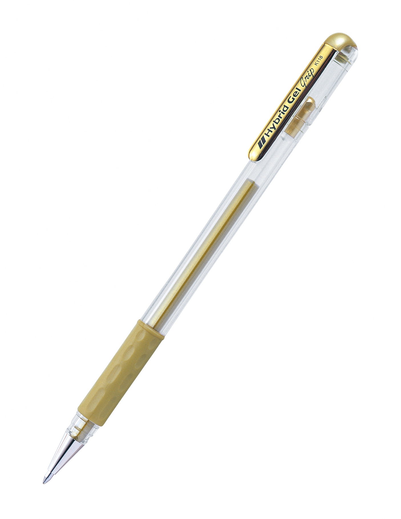 

Ручка гелевая Pentel Hybrid Gel Grip 08, золотистая, 0,8 мм, 1 шт.