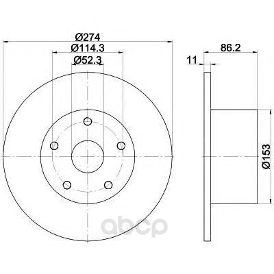 

Тормозной диск HELLA PAGID 8DD355117351