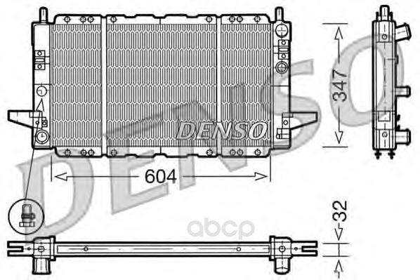 

Радиатор 604x347 Denso DRM10086