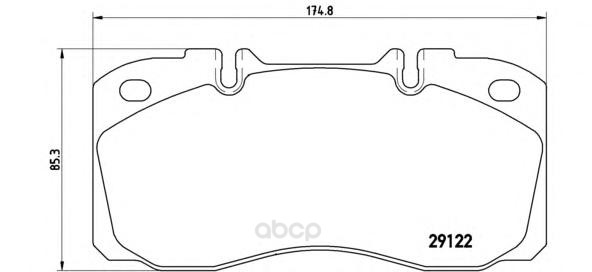 

Тормозные колодки дисковые brembo PA6025