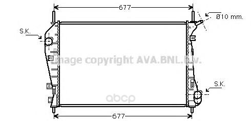 

Радиатор охлаждения двигателя Ava FDA2337