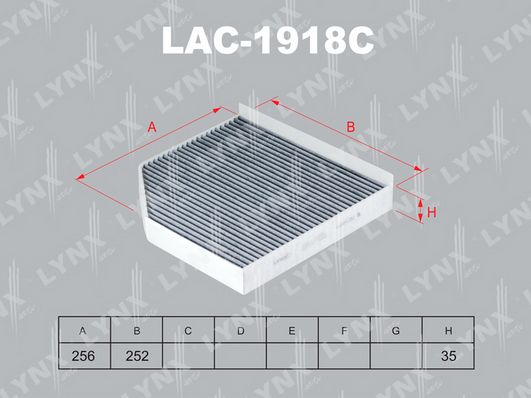 

Фильтр воздушный салона LYNXauto LAC-1918C
