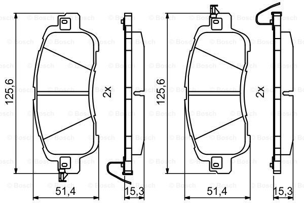 

Комплект тормозных дисковых колодок BOSCH 0 986 494 832