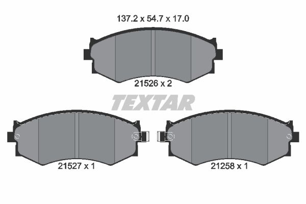 

Комплект тормозных дисковых колодок Textar 2152601