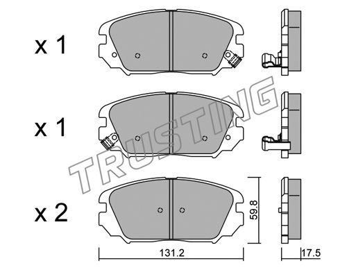 Тормозные колодки TRUSTING дисковые 9020