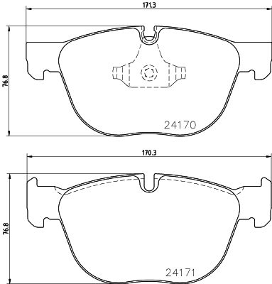 

Комплект тормозных дисковых колодок MINTEX MDB2827