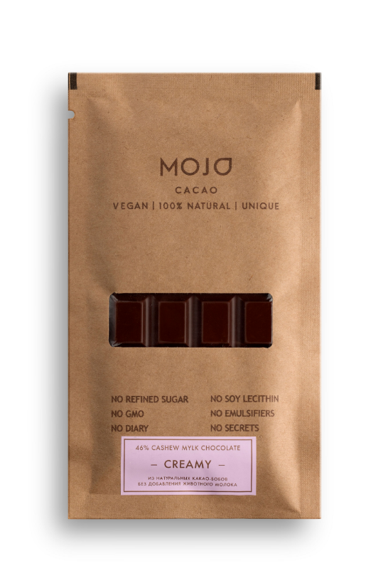 

Молочный шоколад 46% Mojo Cacao Эквадор creamy