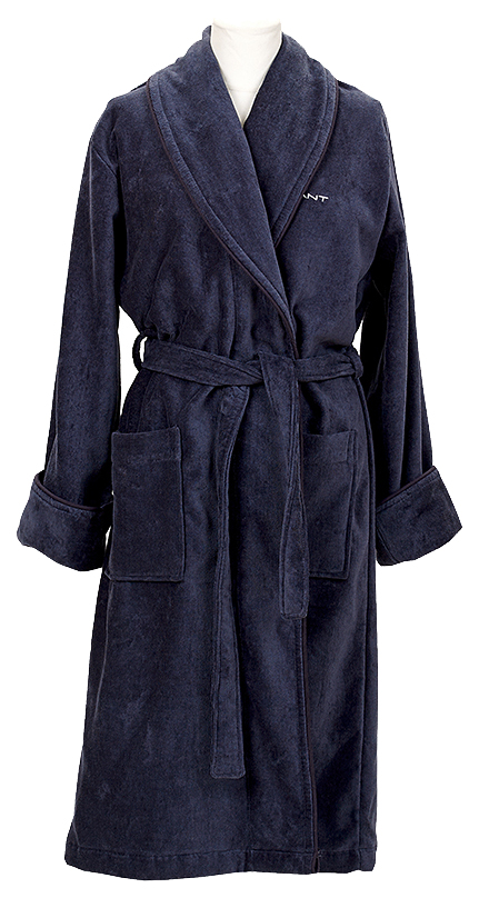 фото Халат gant home premium velour robe 856002603 синий s