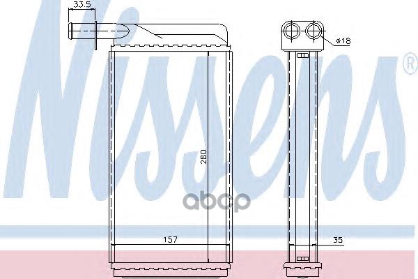 фото Радиатор отопителя nissens 73385