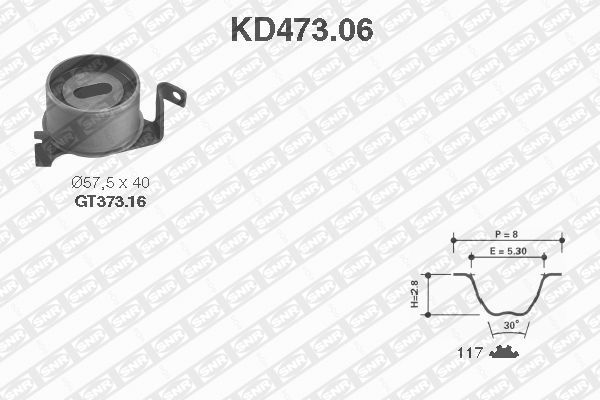 фото Комплект ремня грм snr kd473.06 ntn-snr