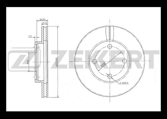 фото Тормозной диск zekkert bs-5077