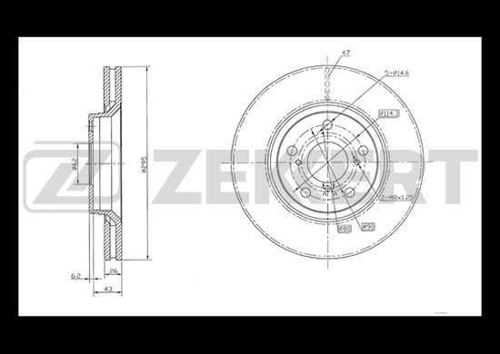 фото Тормозной диск zekkert bs-5340