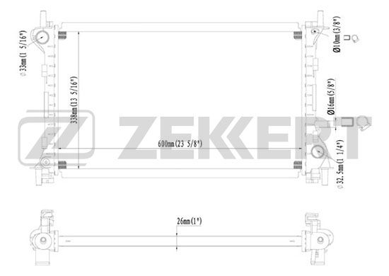 

Радиатор охлаждения двигателя ZEKKERT MK-1122