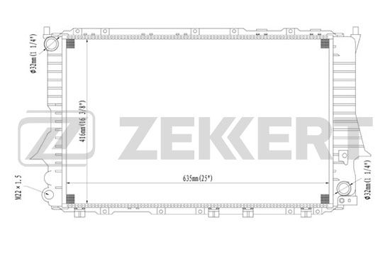 

Радиатор охлаждения двигателя ZEKKERT MK-1025
