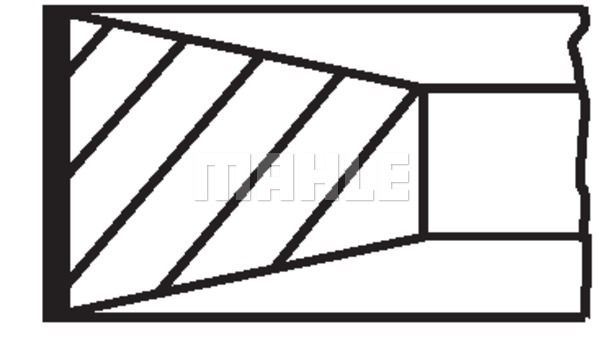 

Комплект поршневых колец MAHLE 014 82 N0