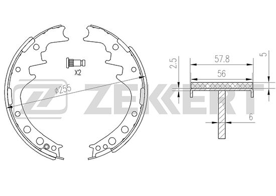 

Комплект тормозных колодок ZEKKERT BK-4119