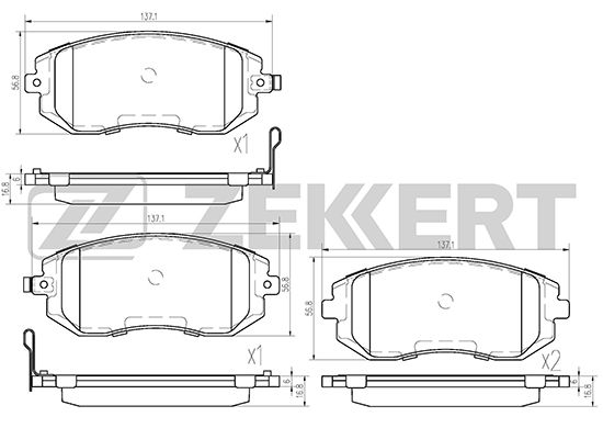 

Тормозные колодки ZEKKERT дисковые BS-2585