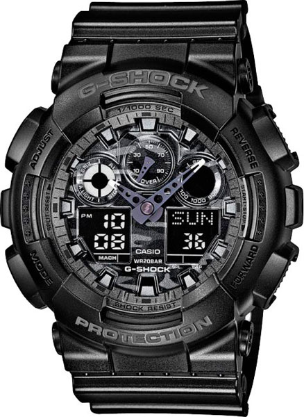 фото Японские наручные часы casio g-shock ga-100cf-1a с хронографом