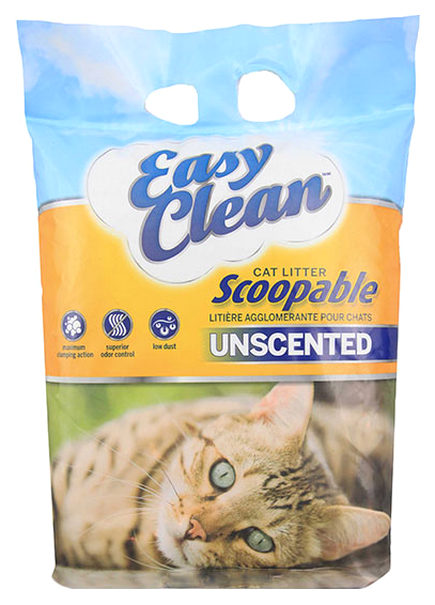 фото Комкующийся наполнитель для кошек easy clean unscented бентонитовый, 9.07 кг, 20 л