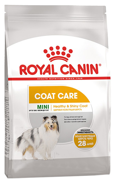 фото Сухой корм для собак royal canin coat care mini adult, птица, 3кг