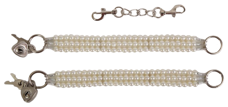 Оковы на ноги White Label из бусин белый