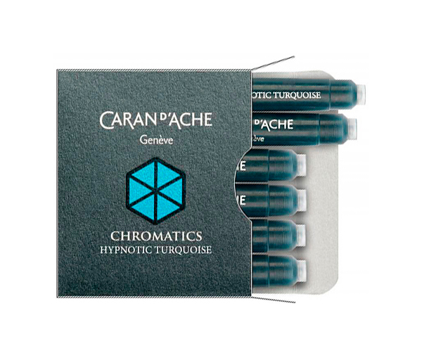 Набор чернил Caran d’Ache 8021191 пластиковый картридж голубые 6шт