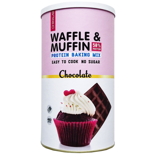 фото Смесь для приготовления chikalab waffle & muffin protein baking mix 480 г chocolate