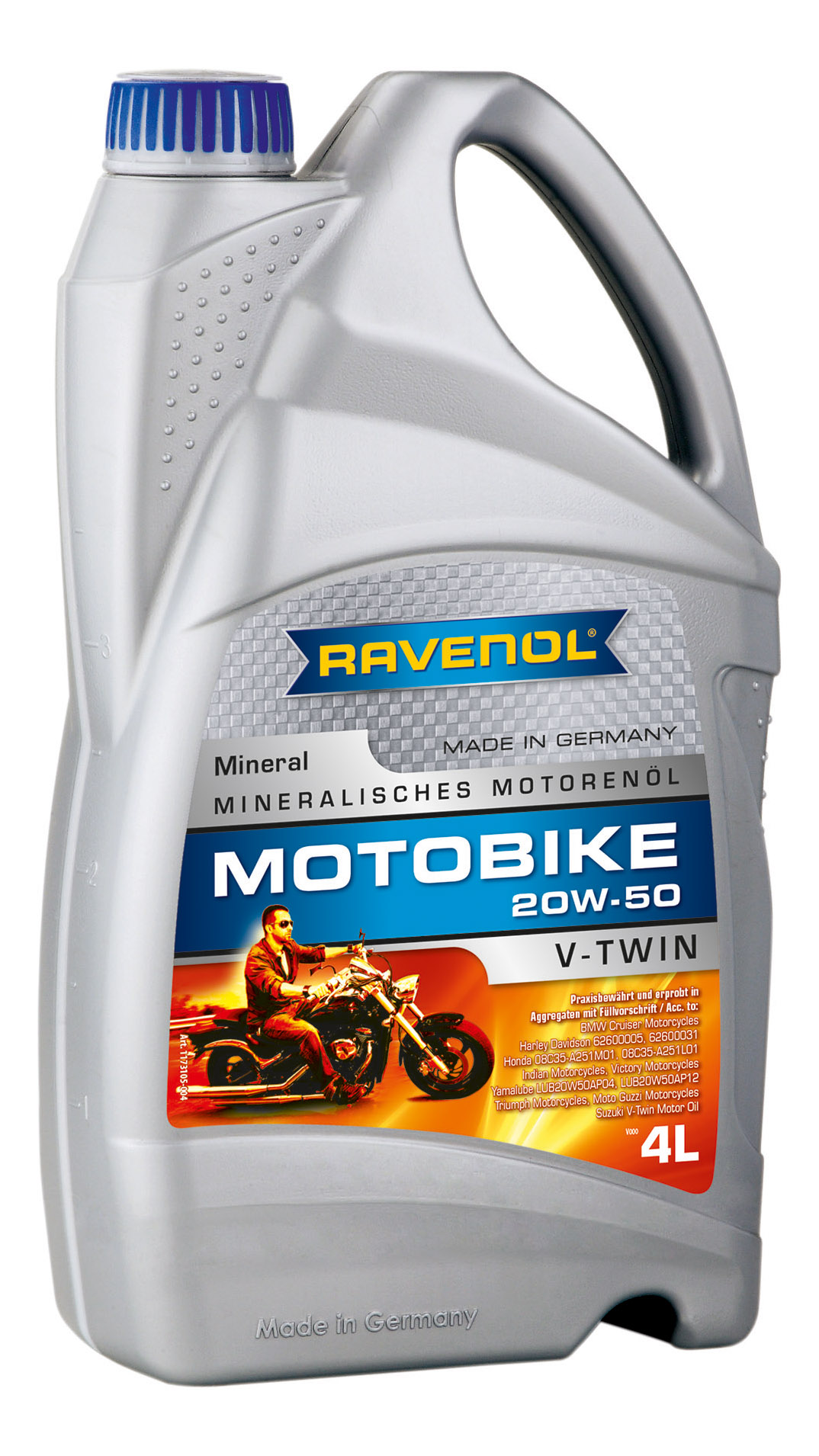 фото Моторное масло ravenol motobike v-twin sae 20w-50 4л