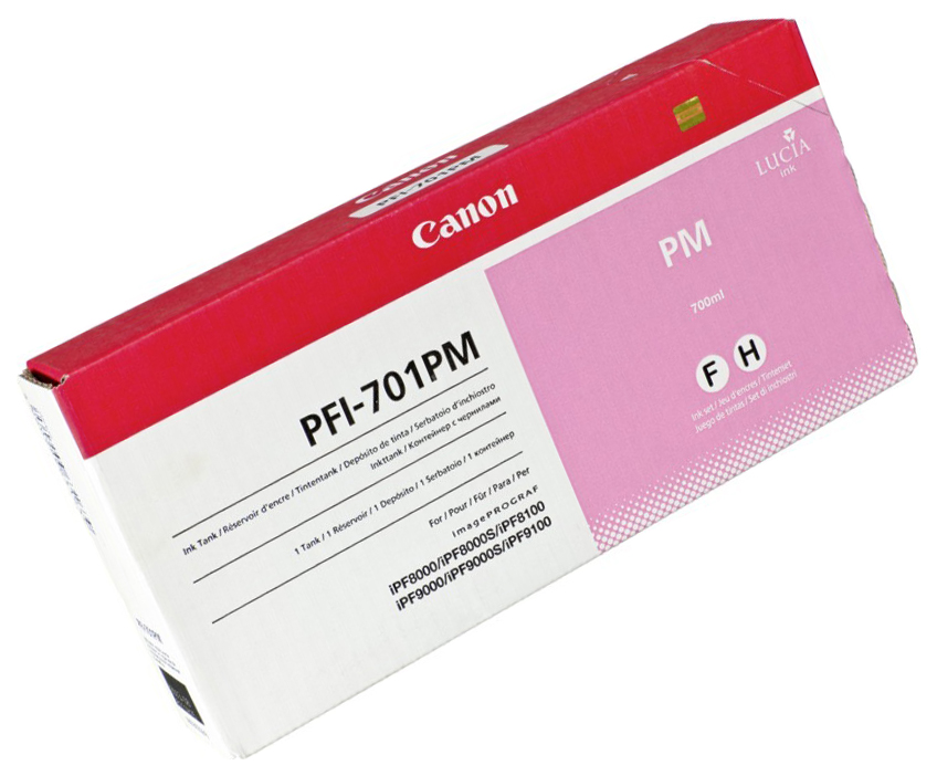 

Картридж для струйного принтера Canon PFI-701 PM пурпурный, оригинал, PFI-701 PM