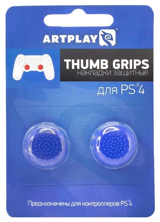 фото Стики-насадки artplays thumb grips для ps4 blue 2 шт