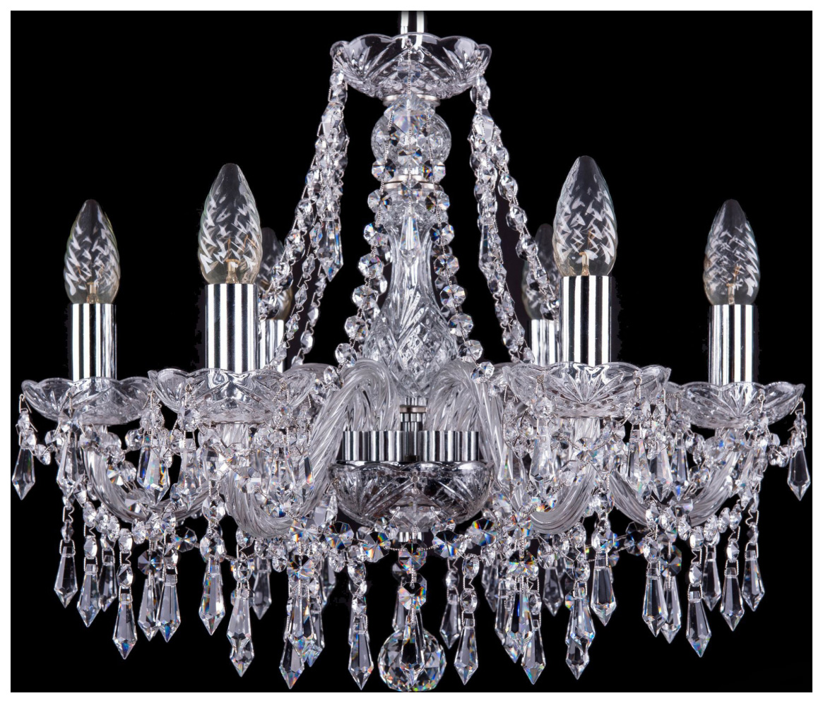 фото Люстра подвесная bohemia ivele crystal 1403/6/160/ni