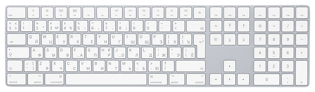 фото Беспроводная клавиатура apple magic keyboard silver (mq052rs/a)