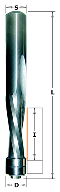 

Фреза спиральная монолитная 12,7x50,8x114 Z=2 S=12,7 RH CMT 192.507.11B, 192.507.11B