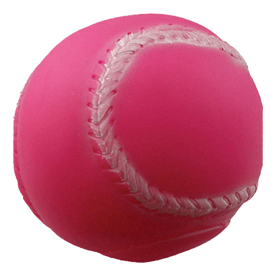 фото Апорт для собак зооник мяч тенисный из винила, розовый, 7,2 см