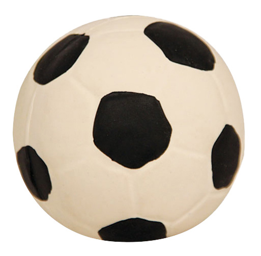 фото Апорт для собак triol мяч футбольный из латекса, 7 см