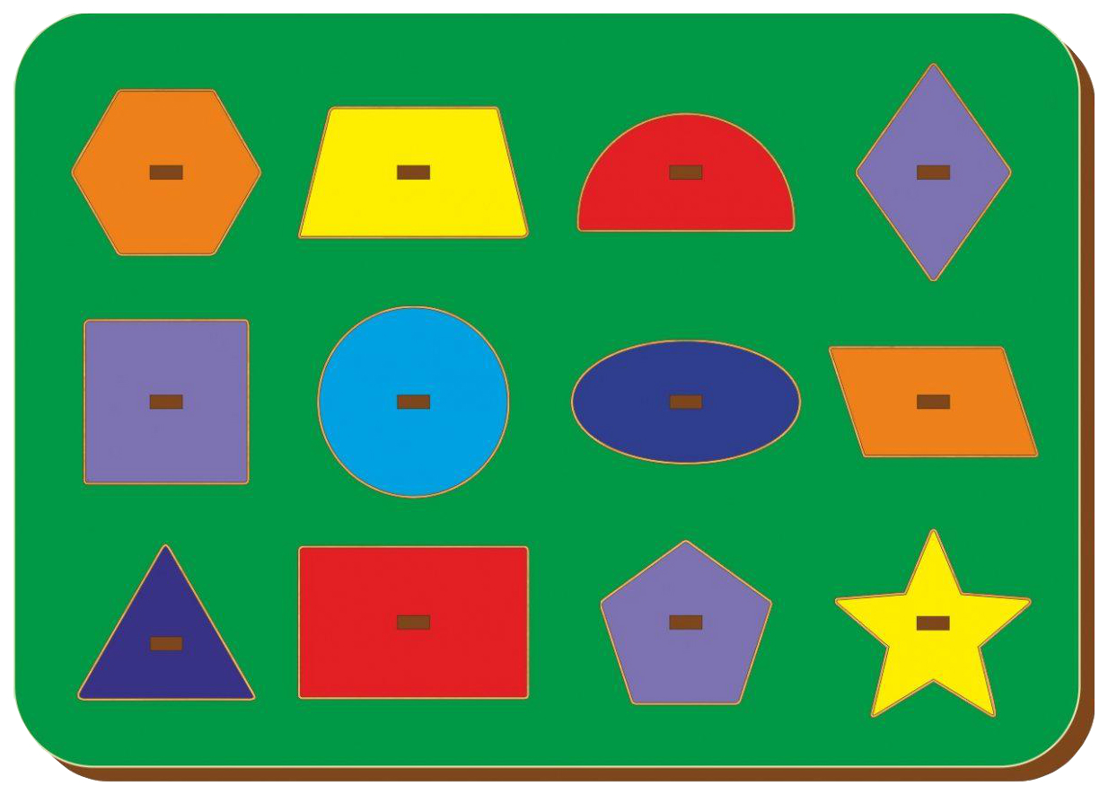 Развивающая игрушка Woodland Рамка-вкладыш Монтессори геометрия 2 82103 в ассортименте игрушка развивающая игрушка рамка вкладка раздвижная служебные машины